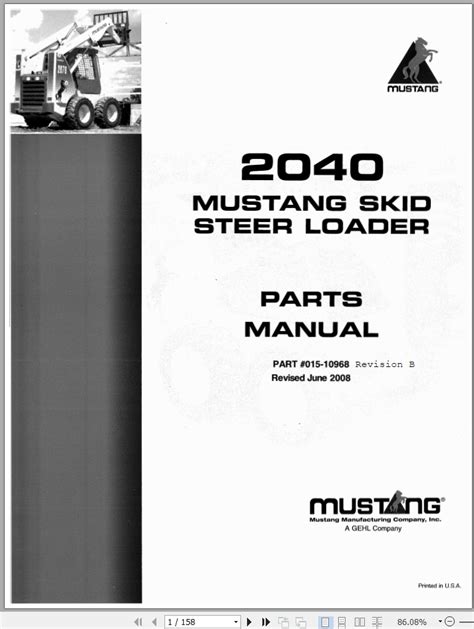 2044 mustang skid steer service manual|mustang 2040 skid steer specs.